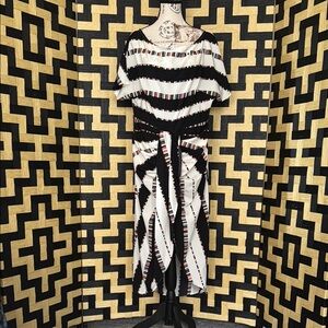 Striped Black and White w/ Splashes of Color (Dress)